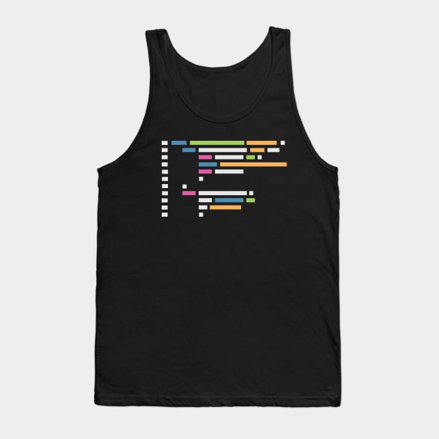 Computer Code Minimalist Tank Top by MetaBrush